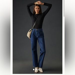 Anthropologie Triarchy Ms. Kileo High-Rise Baggy Cargo Jeans Size 29 EU 8 US